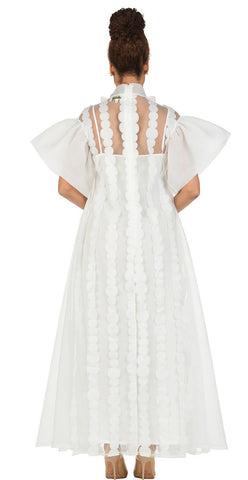 Giovanna Church Dress D1629C-White - Church Suits For Less