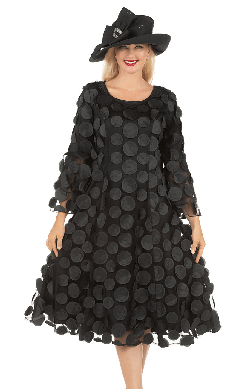 Giovanna Dress D1650C-Black - Church Suits For Less