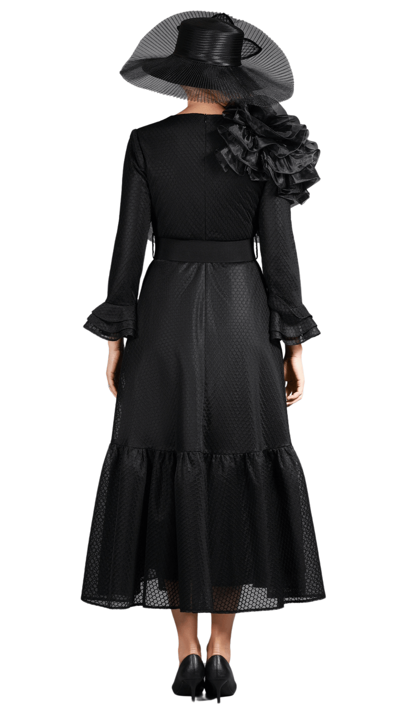 Giovanna Church Dress D1674 Black - Church Suits For Less