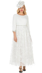 Giovanna Dress D7208-Off-White - Church Suits For Less