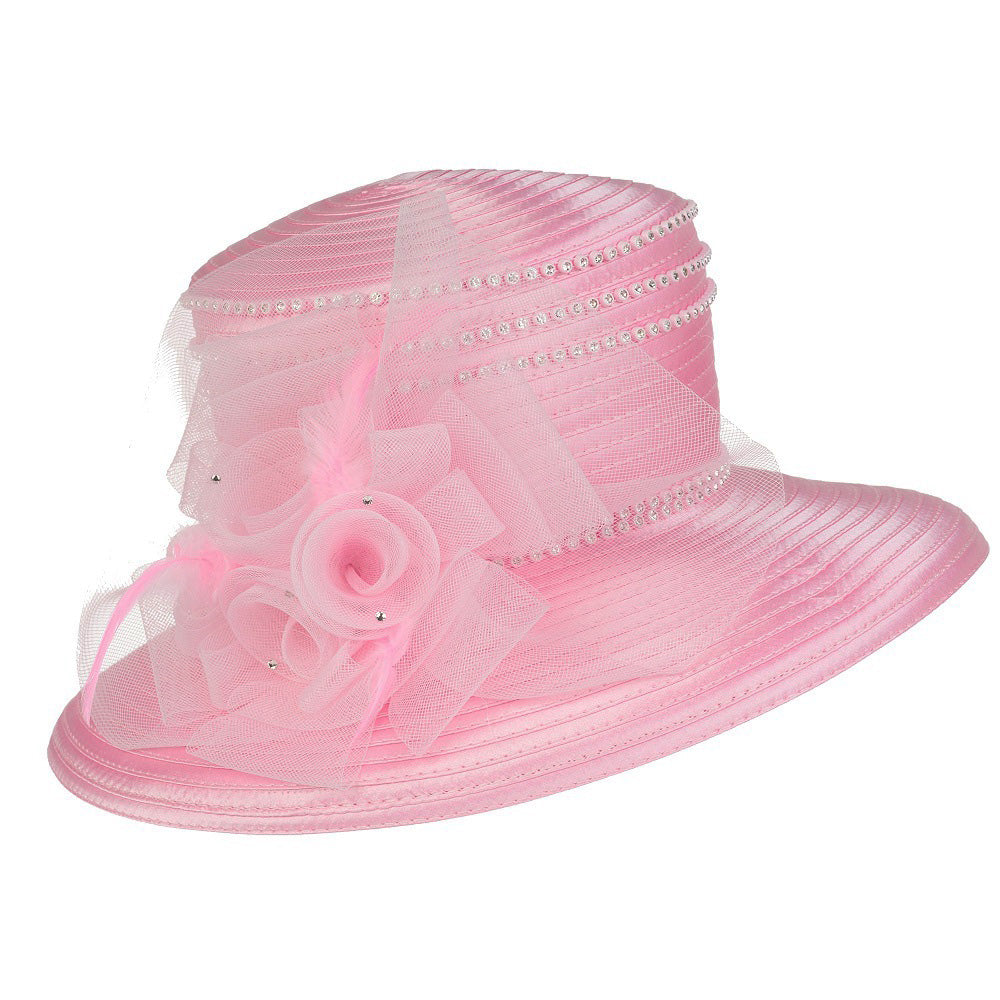 Giovanna Church Hat HR22125-Pink - Church Suits For Less