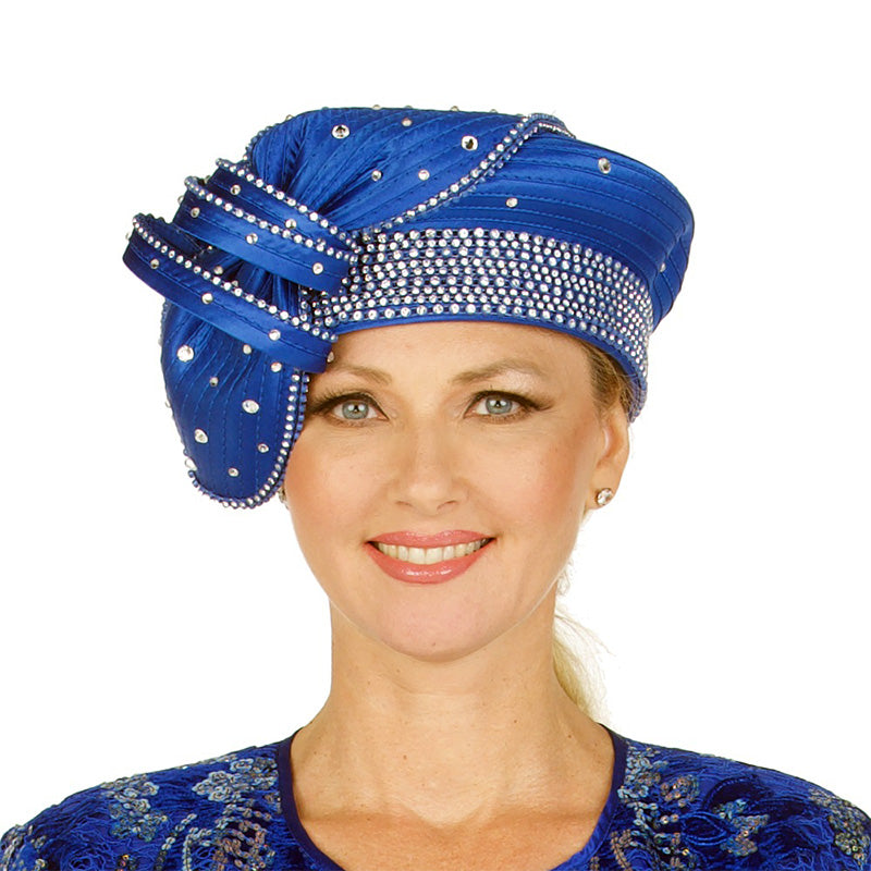 Giovanna Church Hat HR22124-Royal Blue - Church Suits For Less