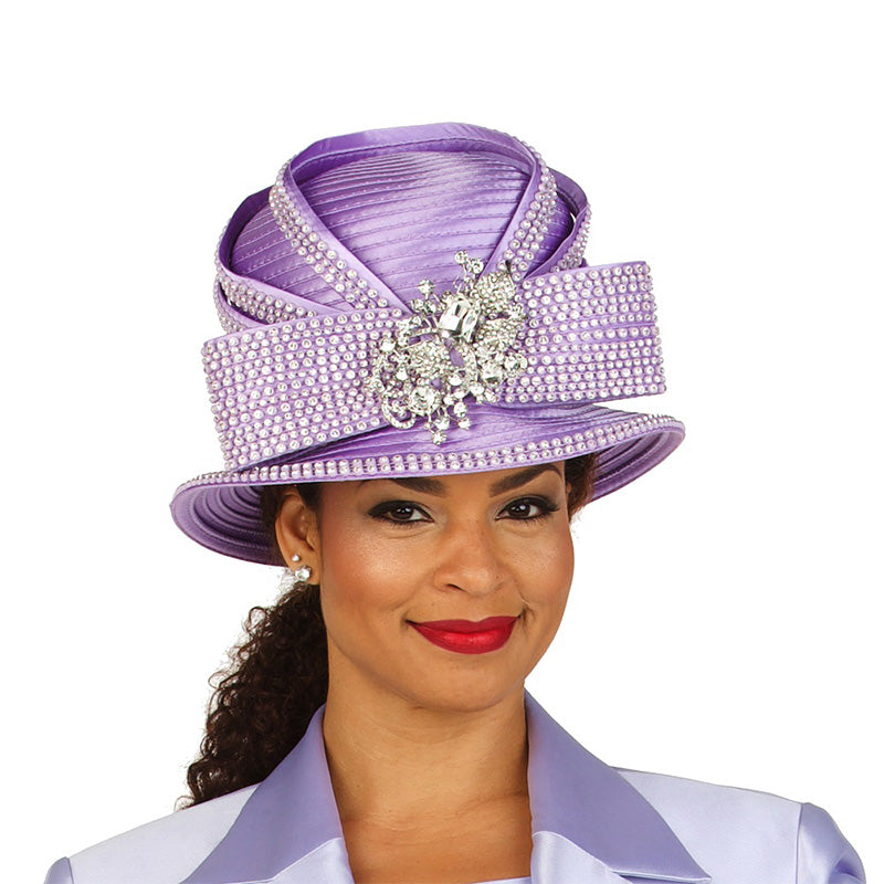 Giovanna Church Hat HR22129-Lilac - Church Suits For Less