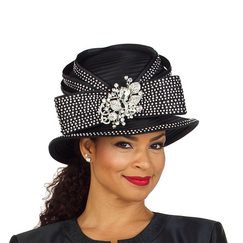Giovanna Church Hat HR22129-Black - Church Suits For Less