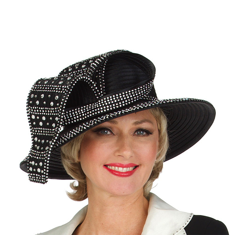 Giovanna Church Hat HR22129-Black main image 1