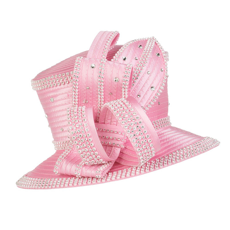 Giovanna Church Hat HR22131-Pink - Church Suits For Less