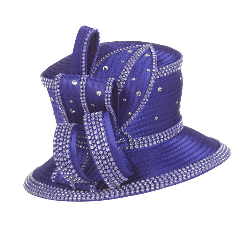 Giovanna Church Hat HR22131-Purple - Church Suits For Less