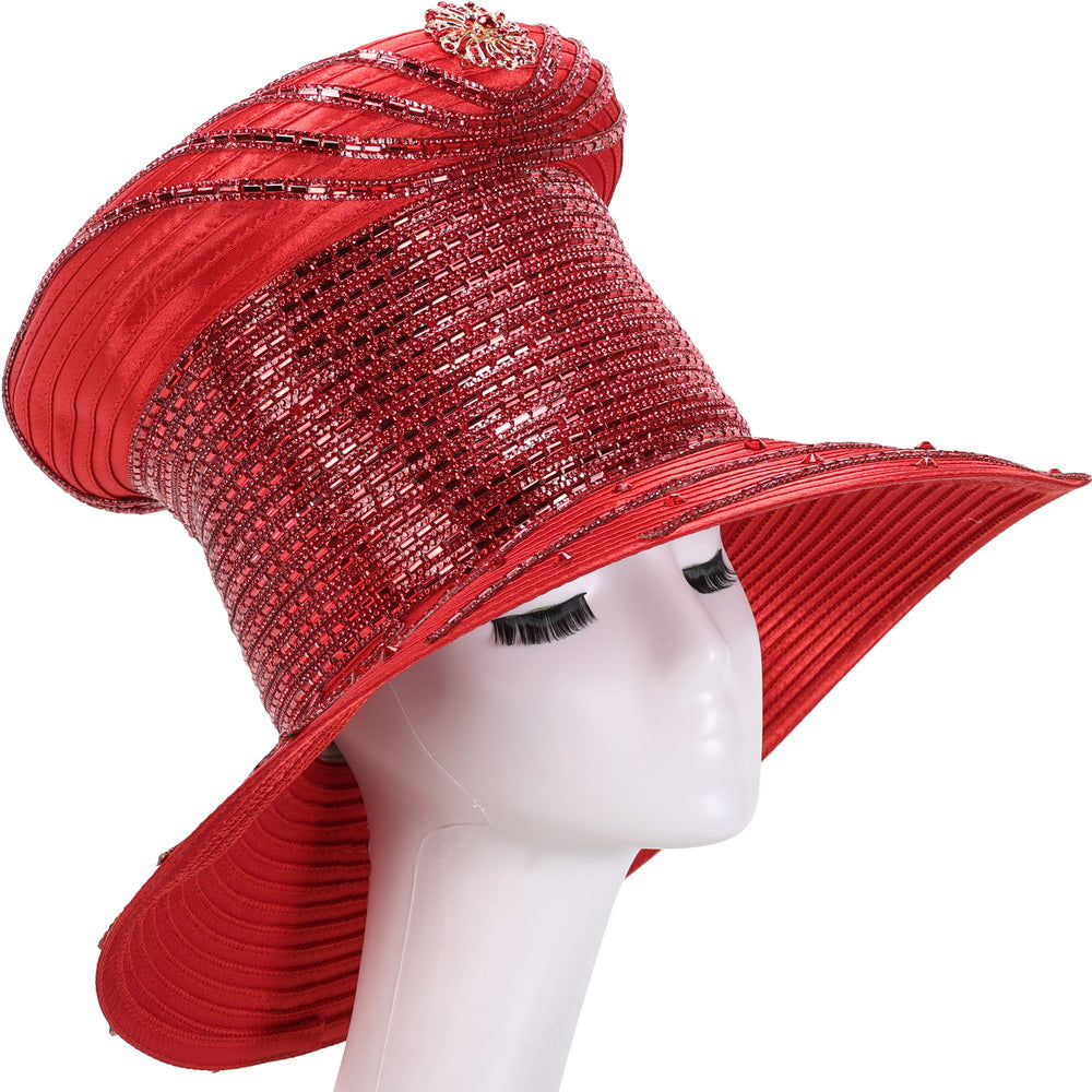 Giovanna Church Hat HM1012-Red main image 0