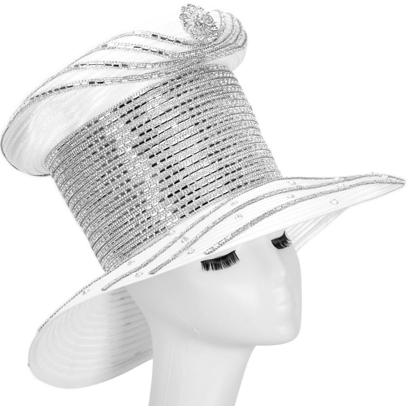 Giovanna Church Hat HR1072-White main image 1