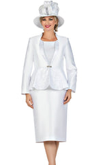 Giovanna Suit G1168C-White - Church Suits For Less