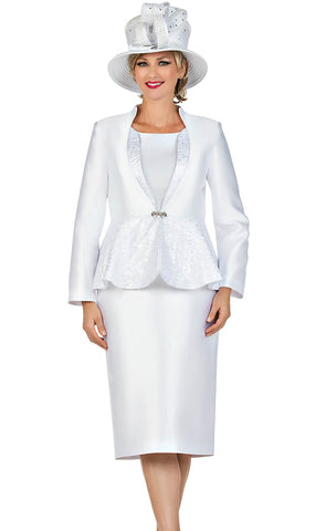 Giovanna Suit G1168-White - Church Suits For Less
