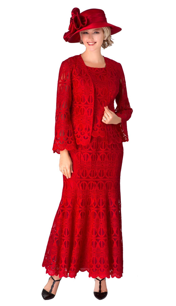 Giovanna Suit 0946C-Red - Church Suits For Less