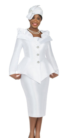 Giovanna Church Suit 0962C-White