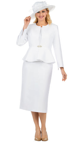 Giovanna Suit G1150C-White - Church Suits For Less
