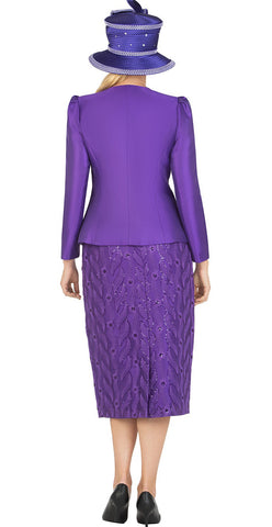 Giovanna Church Suit G1152C-Purple - Church Suits For Less