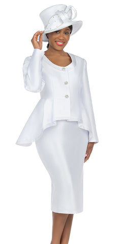 Giovanna Church Suit G1167C-White