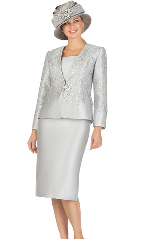 Giovanna Church Suit G1194-Silver