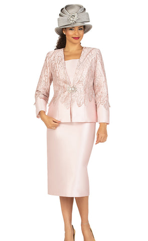 Giovanna Church Suit G1194-Pale Pink - Church Suits For Less