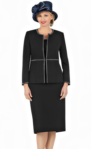 Giovanna Usher Suit S0652-Black - Church Suits For Less