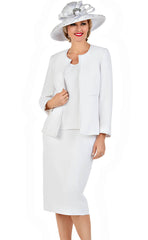 Giovanna Usher Suit S0652-White - Church Suits For Less