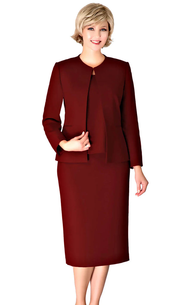 Giovanna Usher Suit S0721C-Burgundy - Church Suits For Less
