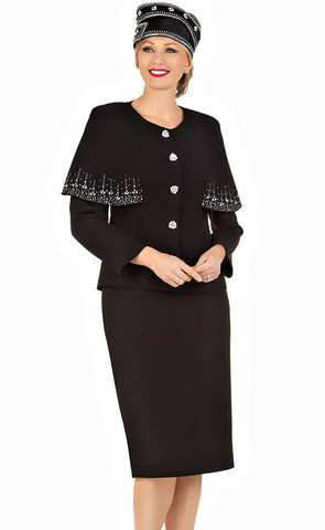 Giovanna Church Suit S0736-Black - Church Suits For Less