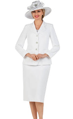 Giovanna Usher Suit S0824-White - Church Suits For Less