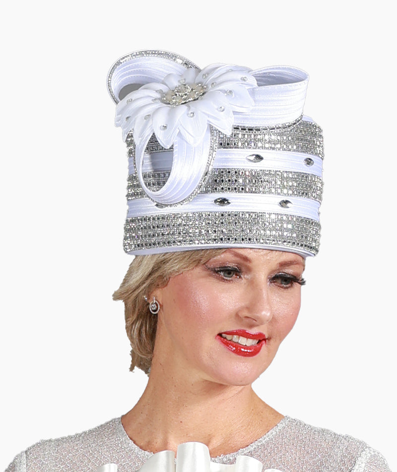 Giovanna Church Hat HR1076C-White main image 0