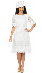Giovanna Dress D1569-Off-White - Church Suits For Less