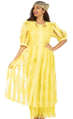 Giovanna Women Pant Set D1628-Yellow - Church Suits For Less
