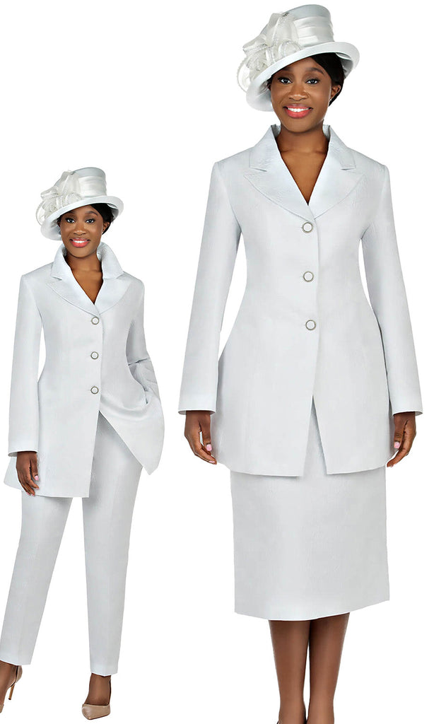 Giovanna Church Suit 0968-White - Church Suits For Less