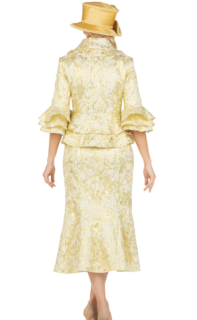 Giovanna Church Suit G1165-Gold, Gold / 20W