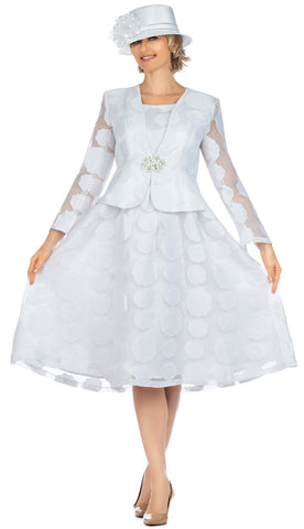 Giovanna Church Dress D1345-White