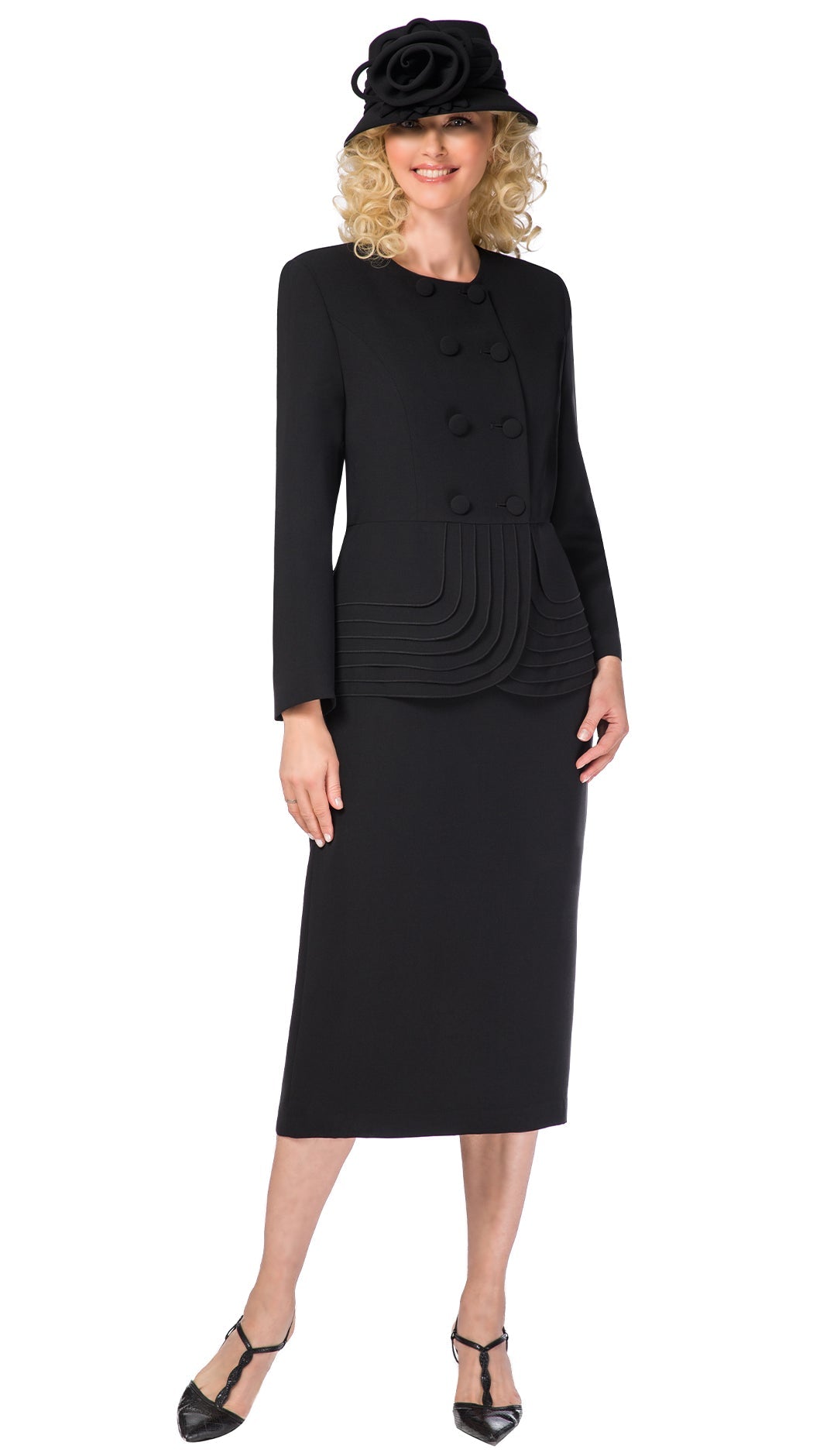 Giovanna Suit 0902C-Black - Church Suits For Less