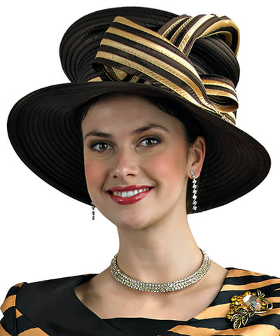 Lily and Taylor Hat H1002 - Black/Gold