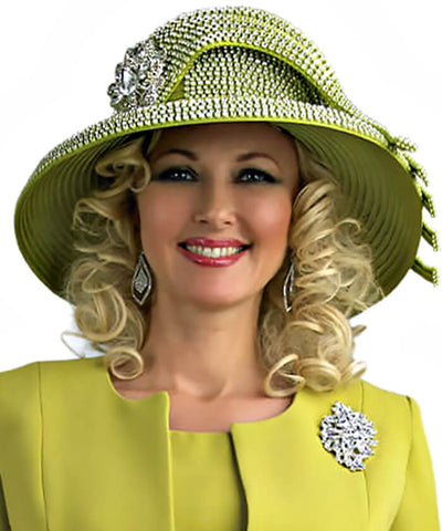 Lily and Taylor Hat H278 - Green - Church Suits For Less