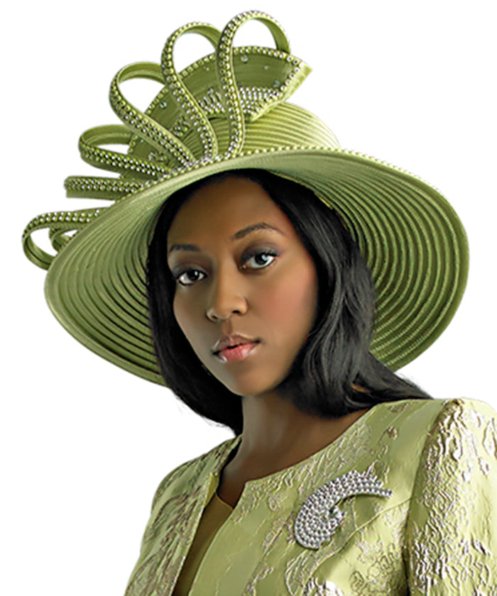Lily and Taylor Hat H386 - Lime - Church Suits For Less