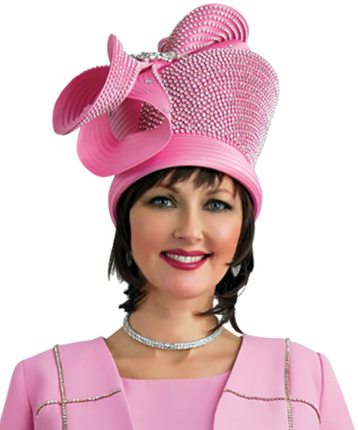 Lily and Taylor Hat H389-Pink - Church Suits For Less