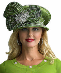 Lily and Taylor Hat H952 - Apple Green - Church Suits For Less