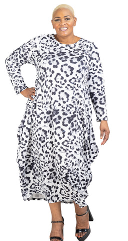 Kara Chic Knit Dress CHH21088-Black/White