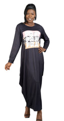 KaraChic Knit Maxi Dress  CHH22069LS - Church Suits For Less