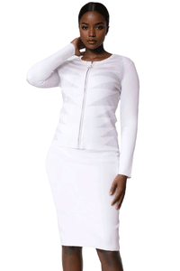 Kayla Knit Suit 5362-White