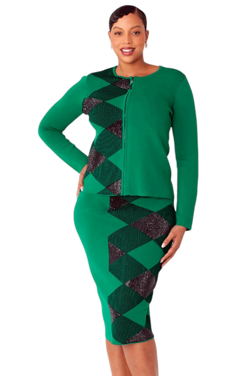 Kayla By Tally Taylor 5365-EMR Emerald With Black / 18 | Designer Church Suits Kayla By Tally Taylor 5365-EMR Emerald With Black / 18 | Designer Church Suits