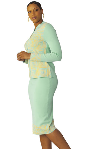 Kayla Knit Suit 5330 - Church Suits For Less
