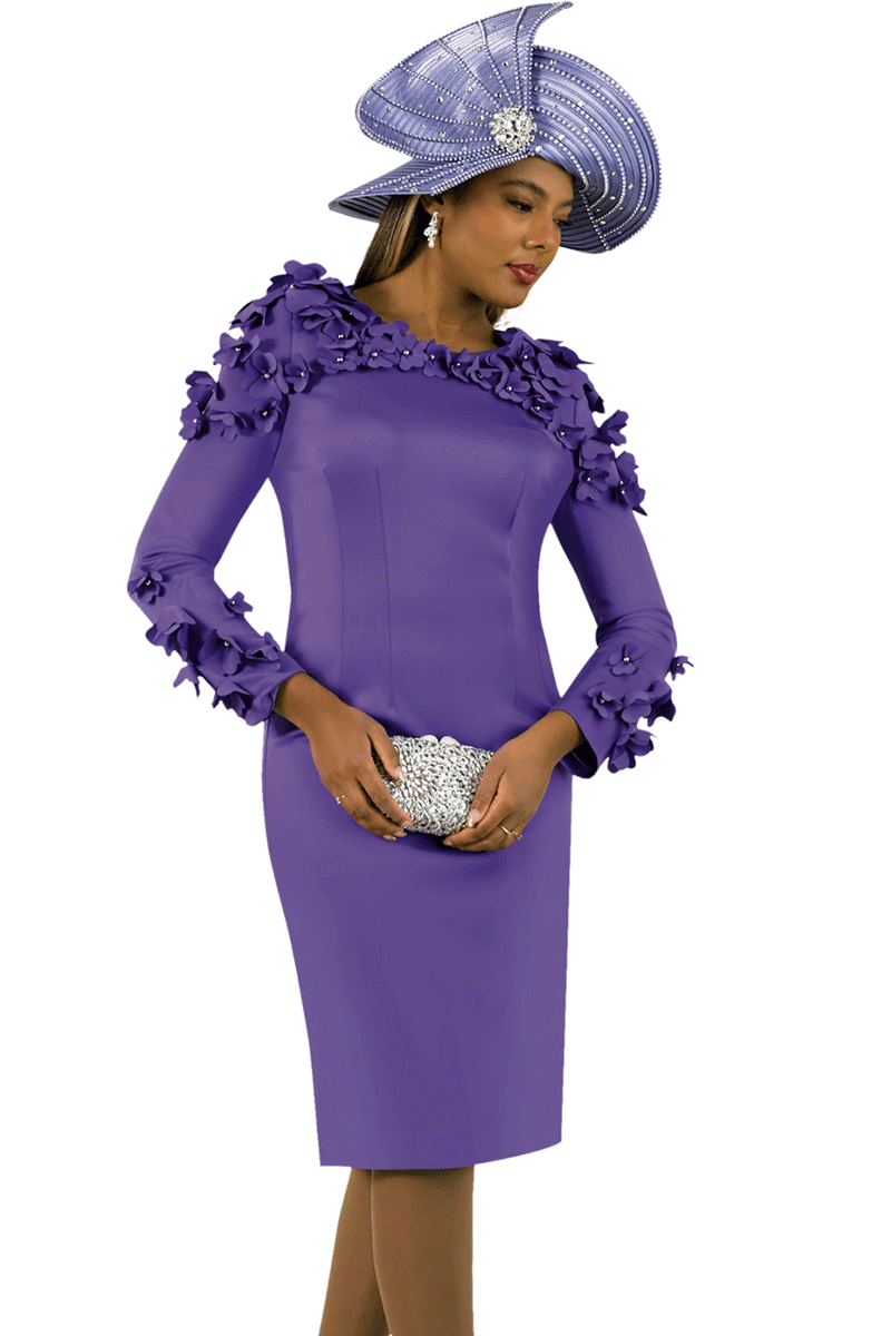 Lily And Taylor Dress 4904-Purple