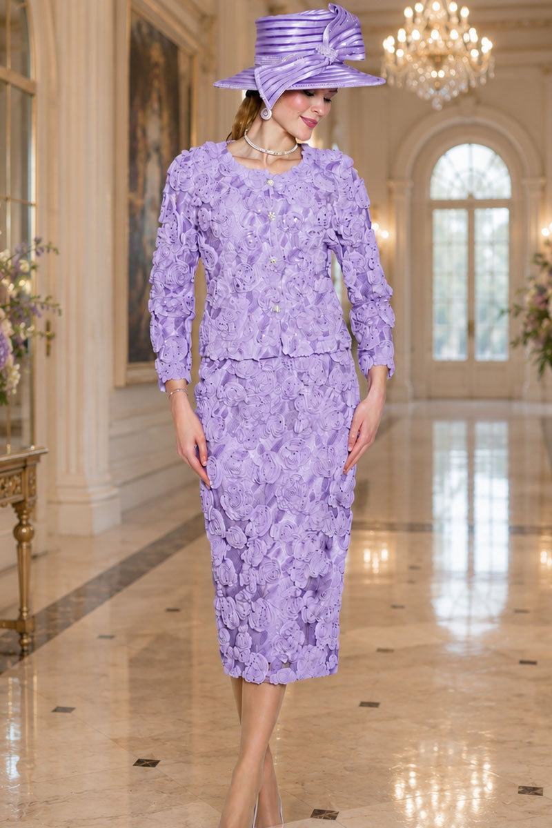 Lily And Taylor Suit 5145-Lilac