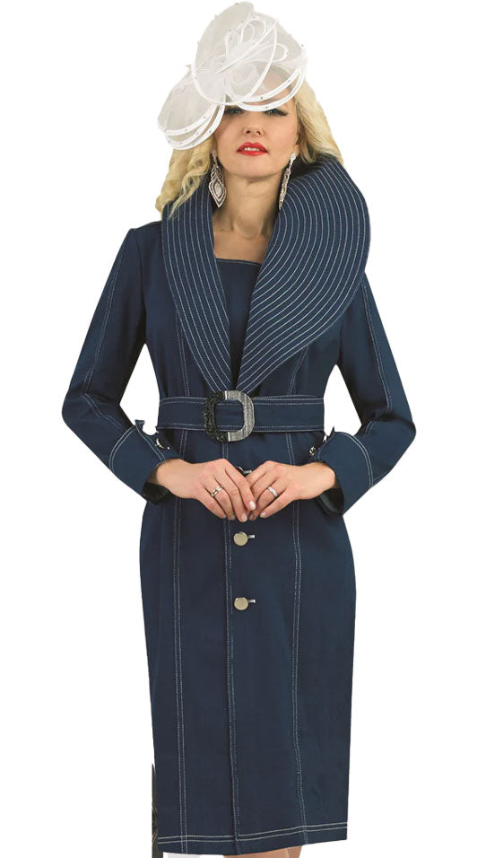 Lily And Taylor Dress 4988-Navy - Church Suits For Less