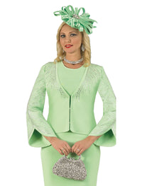 Lily And Taylor Suit 830-Mint - Church Suits For Less