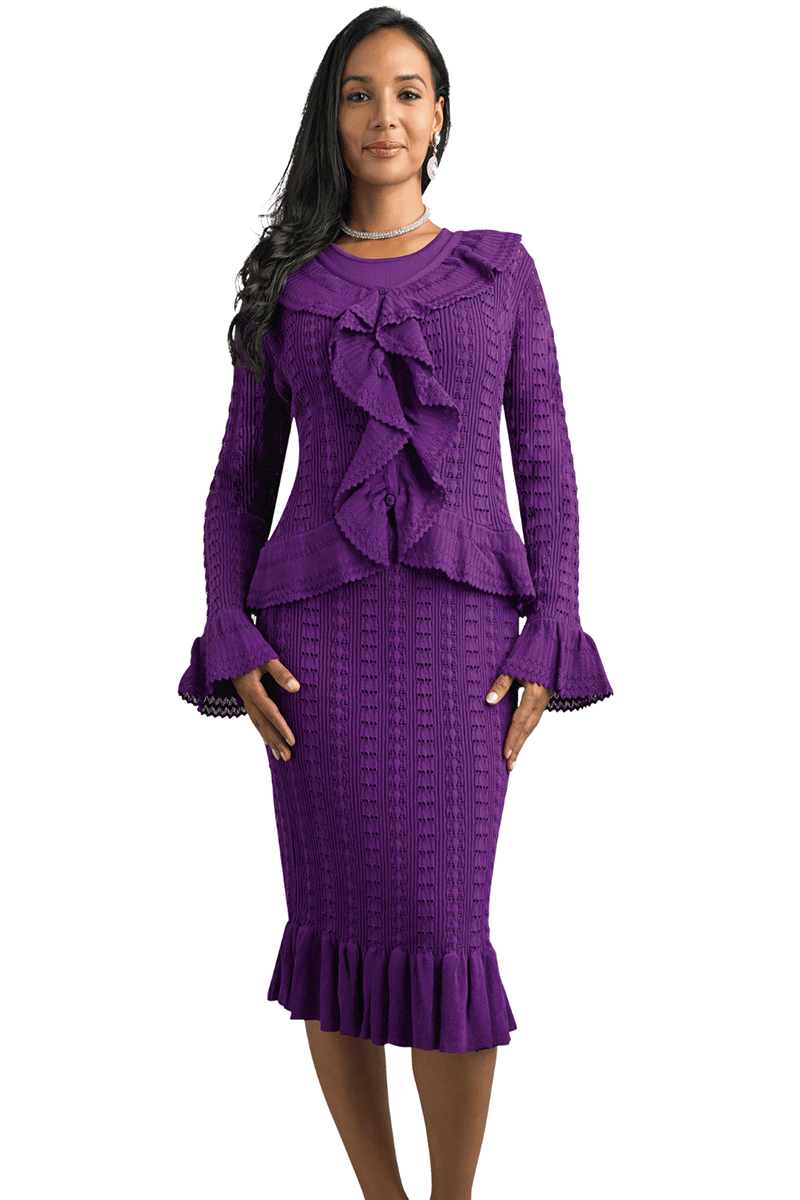Lily And Taylor Suit 824-Purple