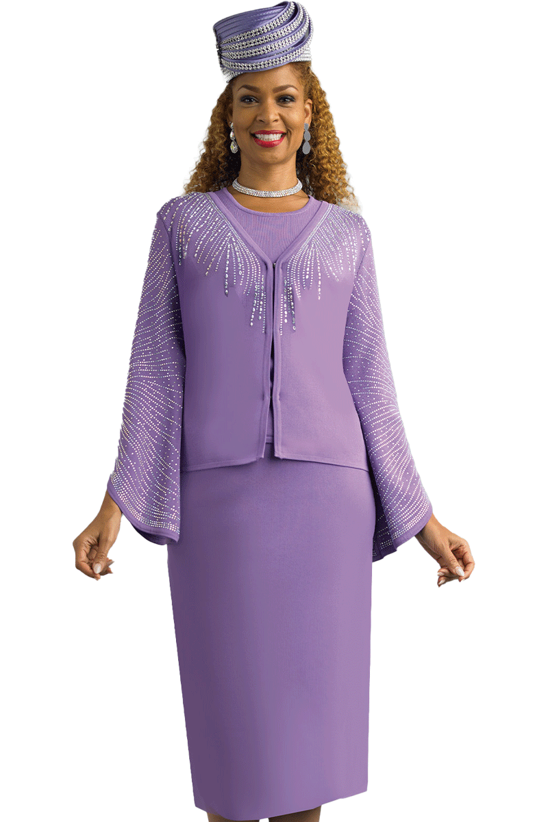 Lily And Taylor Suit 830-Lavender